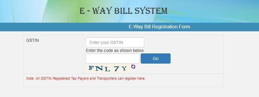 e-way bill regn in karnataka