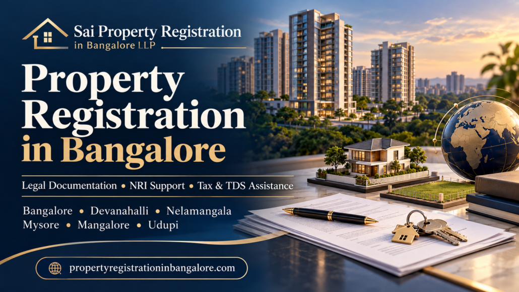 Sai Property Registration—property documentation, NRI support and tax and TDS assistance across Bangalore, Devanahalli, Nelamangala, Mysore, Mangalore and Udupi.